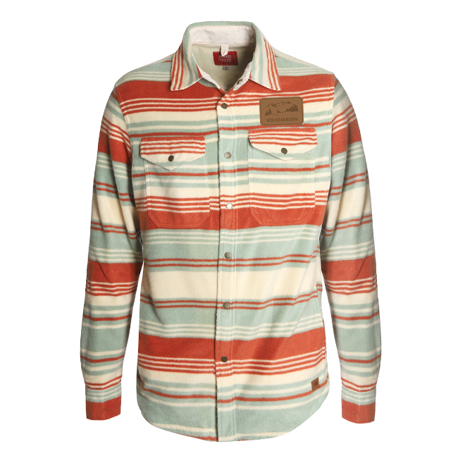 Stripe Fleece Button Down