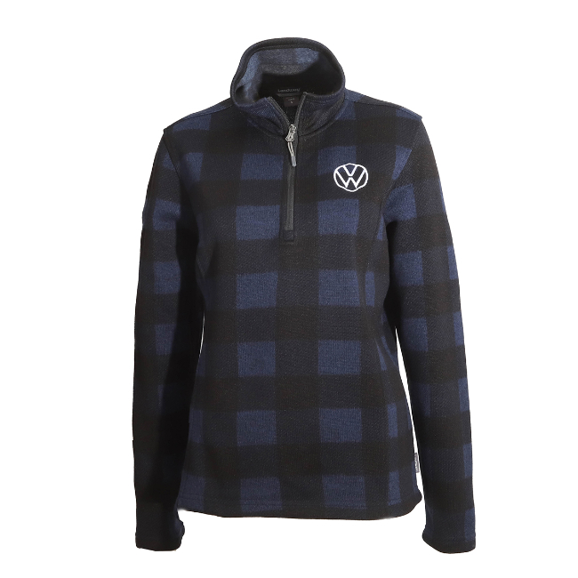 Plaid Quarter Zip Fleece - Women's