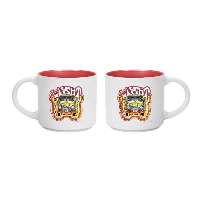 Light Bus Ceramic Mug - Red