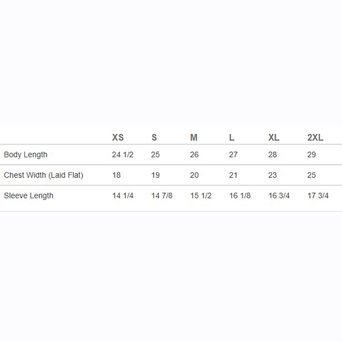 size chart image