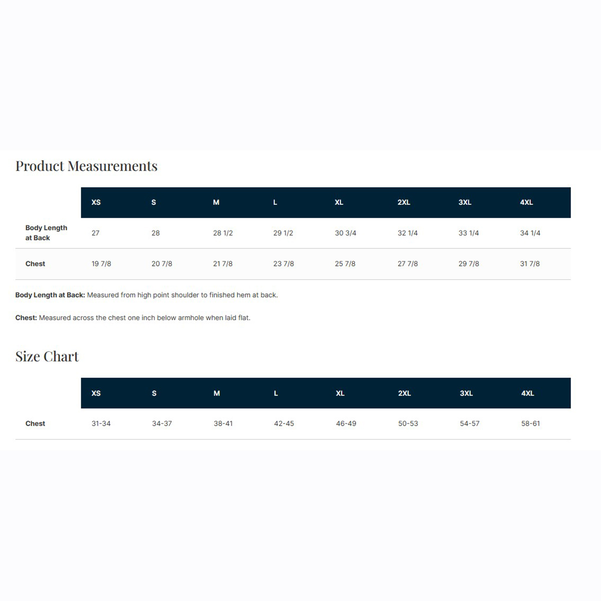 size chart image
