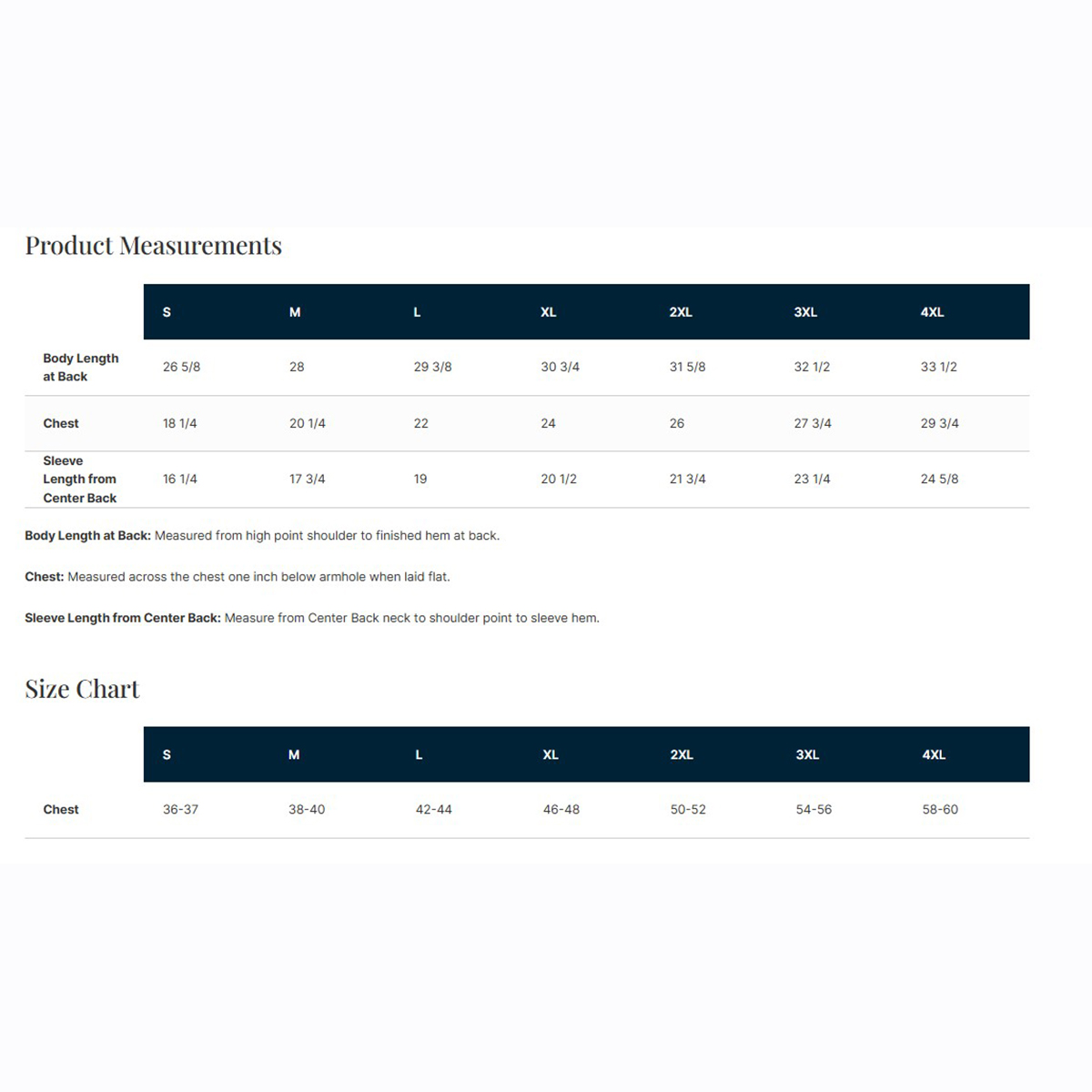 size chart image