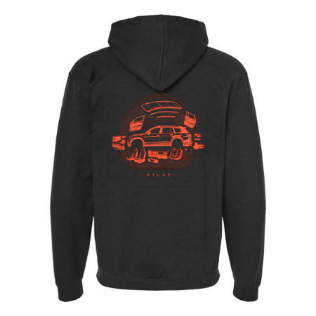 Atlas Unisex Full Zip Hooded Sweatshirt