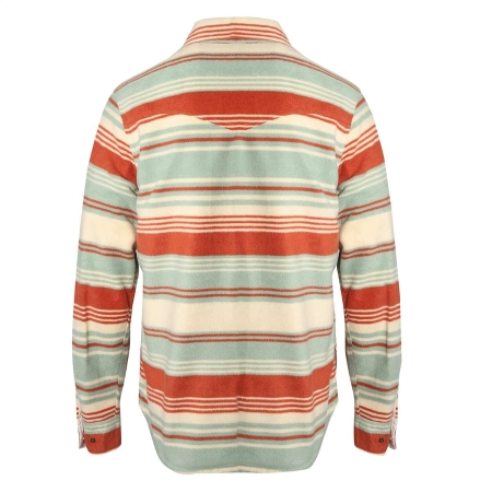 Stripe Fleece Button Down