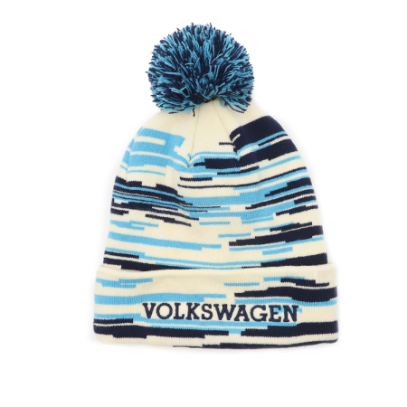 Blue White and Blue Pom Beanie product image