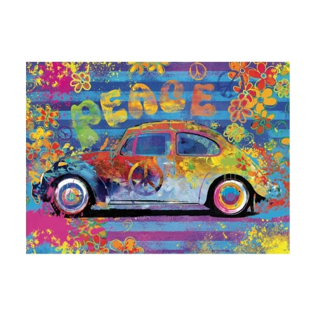 VW Beetle Splash Tin Puzzle